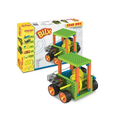 Gear Box Construction Set (Multicolour), Construction Toy,Science Kit, Building Blocks, DIY Toy, Boys & Girls 7+