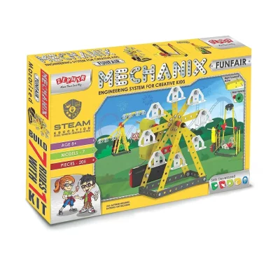 MECHANIX FunFair, Construction Toy,Building Blocks,Educational Toys, 205 Pieces, 7 Models Can Be Made